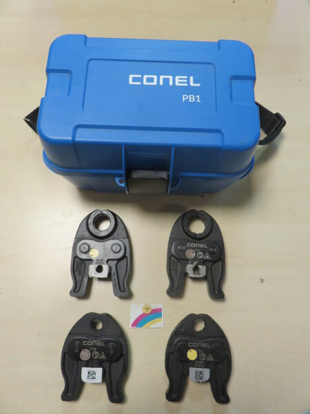 Conel Pressbackenkoffer blau inkl.4 Pressbacken F Kontur F16/F20/F26/F32 für PM1