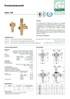 Caleffi Frostschutzventil 1" für Wärmepumpe Messing Gehäuse + 2 x Verschraubung