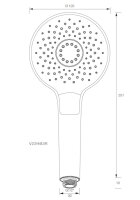 Vigour Duschsystem Clivia Thermostat mit Kopfbrause 200 + Handbrause + Brauseschlauch