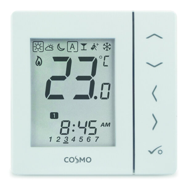 Cosmo Digital-Raumthermostat 230V UP programmierbar RAL9010