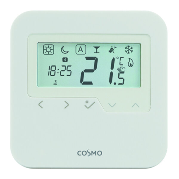 Cosmo Digital-Raumthermostat 230V AP programmierbar RAL9010