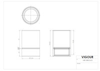 Vigour Zubehör Bad Derby Standglashalter mit Glas verchromt