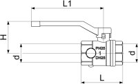 Schlösser Kugelhahn mit Entleerung 1/2" DN15 IG...