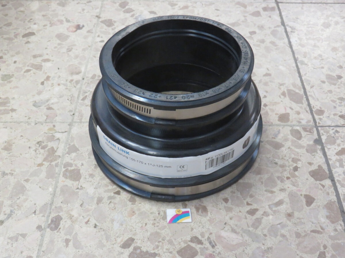Conel Drain Link Gummi Adapterkupplung 155-170 / 110-125 mm für ausse ...