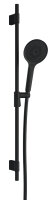 Vigour Brausegarnitur individual 3.2 Stange 95cm Schlauch + HB 3-strahlig rund schwarz matt