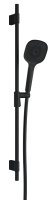 Vigour Brausegarnitur individual 3.2 Stange 95cm Schlauch + HB 3-strahlig softedge schwarz matt