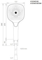 Vigour Wannenset individual 3.2 Wandhalter Schlauch HB.3-strahlig softedge schwarz matt