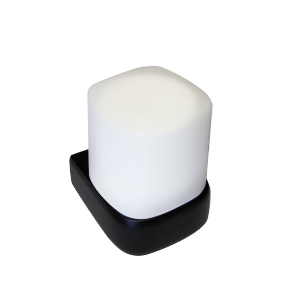 Vigour Zubehör Bad Flüssigseifenspender derby style mit Glas Bedienung von unten schwarz matt