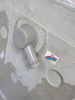 Kinedo by Sanibroy Duschwanne Kinesurf 140 x 80 weiß Höhe 3cm Ablauf Längsseite zentriert