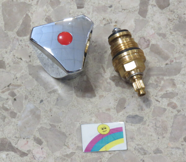 Schlösser Sanitär Oberteil komplett 1/2" Kronengriff rot