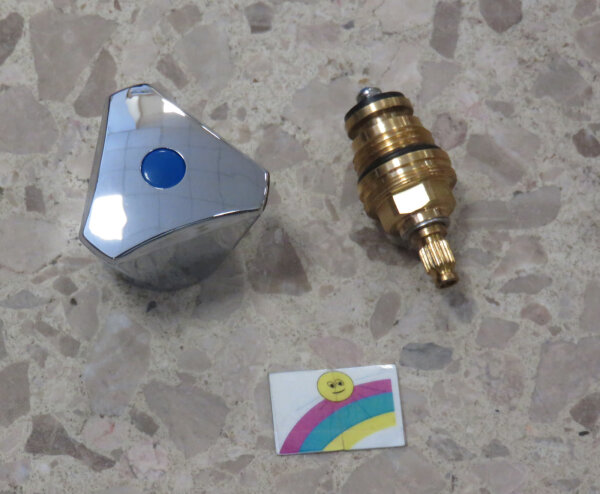Schlösser Sanitär Oberteil komplett 1/2" Kronengriff blau
