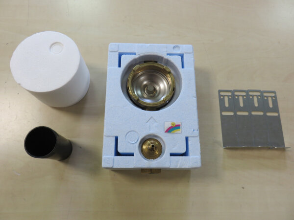 Allmess UP-fix Plus Uno Wasserzähler Modul Montageblock Messing G2" KOAX 3/4"