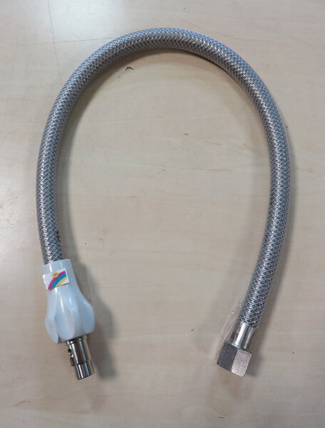 Trinnity Sicherheits Allgasschlauch 1250mm DIN / EN 14800 Voll-Edelstahl mit AMS