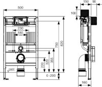 TECEprofil neu WC-Modul Bauhöhe 820mm mit...