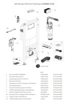 VIS CONEL WC-Element E3 mit UP-Spülkasten BH 1120mm + Drückerplatte TEES weiss