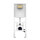 VIS CONEL WC-Element E3 mit UP-Spülkasten BH 1120mm + Drückerplatte TEES weiss