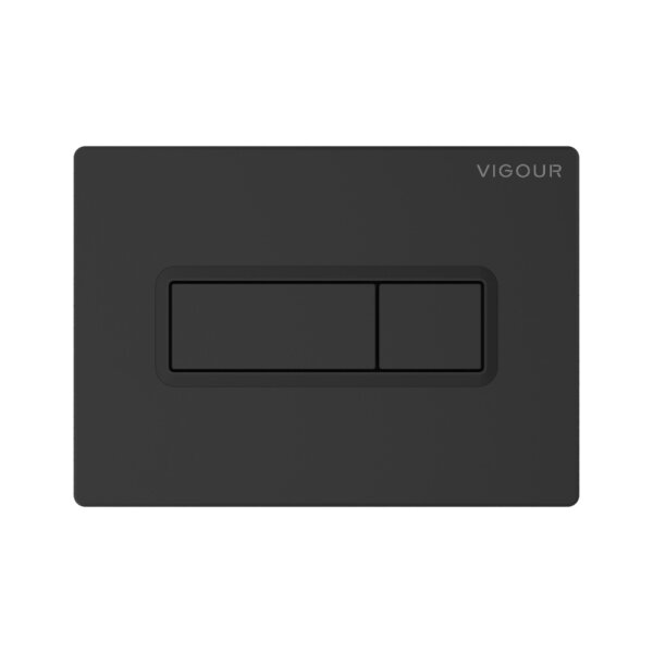 Vigour Betätigungsplatte TEES matt-schwarz 2-Mengen-Spültechnik für VIS Vorwandelement