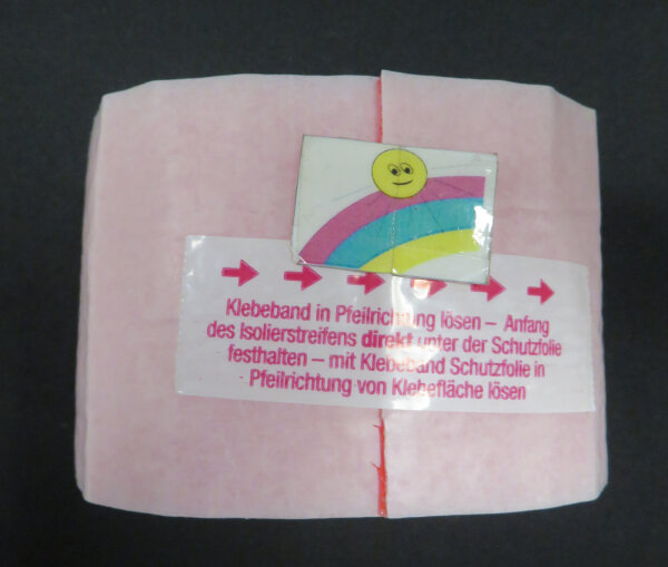 PE-Wickelstreifen IS 70mm breit selbstklebend 3,6m mit Dampfsperre rot - 5 Rollen