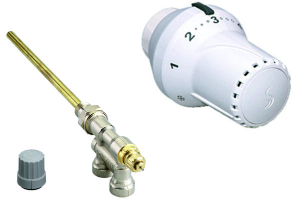 Danfoss Lanzenventil RA 15/6 TB 1/2" x 1/2"IG seitlicher Anschluss + Thermostatkopf