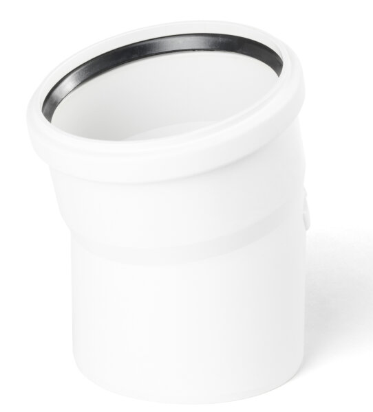 Conel Drain Bogen DN 50 15 Grad mit einer Muffe