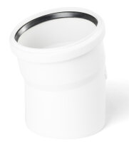 Conel Drain Bogen DN 50 15 Grad mit einer Muffe