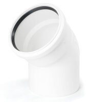 Conel Drain Bogen DN 100 45 Grad mit einer Muffe