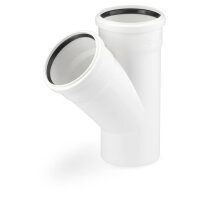 Conel Drain Abzweig DN 90/70 45 Grad mit zwei Muffen