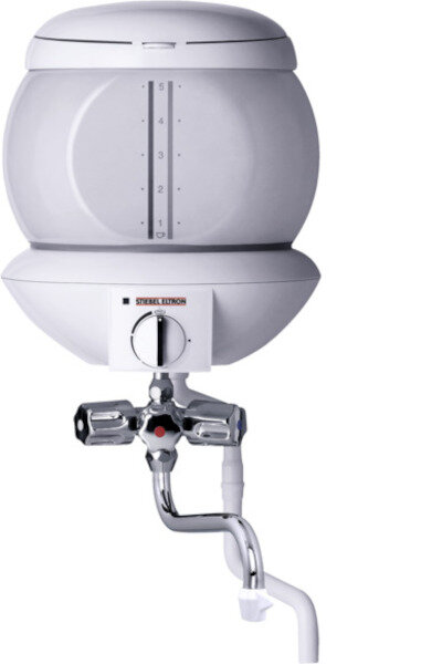 Stiebel Eltron Kochendwassergerät EBK 5 GA weiss mit Dreigriffarmatur verchromt