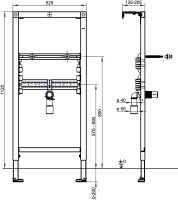 VIS CONEL Waschtisch-Element E3  für Trockenbau für Einloch-Batterie BH: 1120mm
