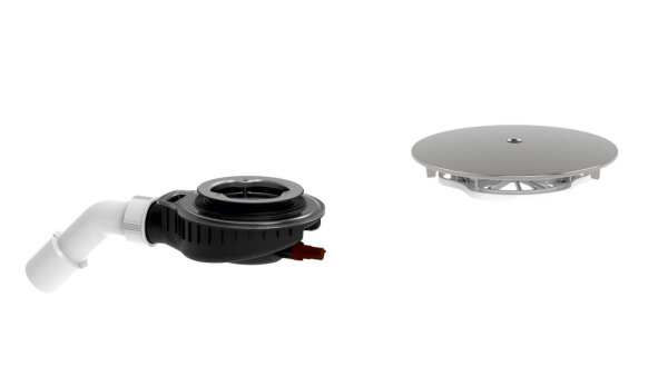 Ablaufgarnitur Rohbauset mit Sifon BH 60mm mit 90mm Ablauf + Farbset verchromt
