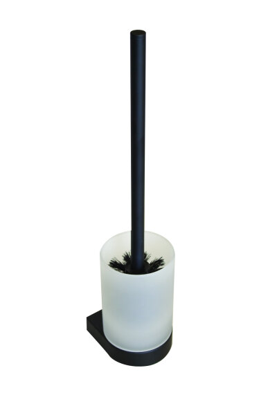 Vigour Bürstengarnitur derby V3 mit Glasbehälter schwarzmatt