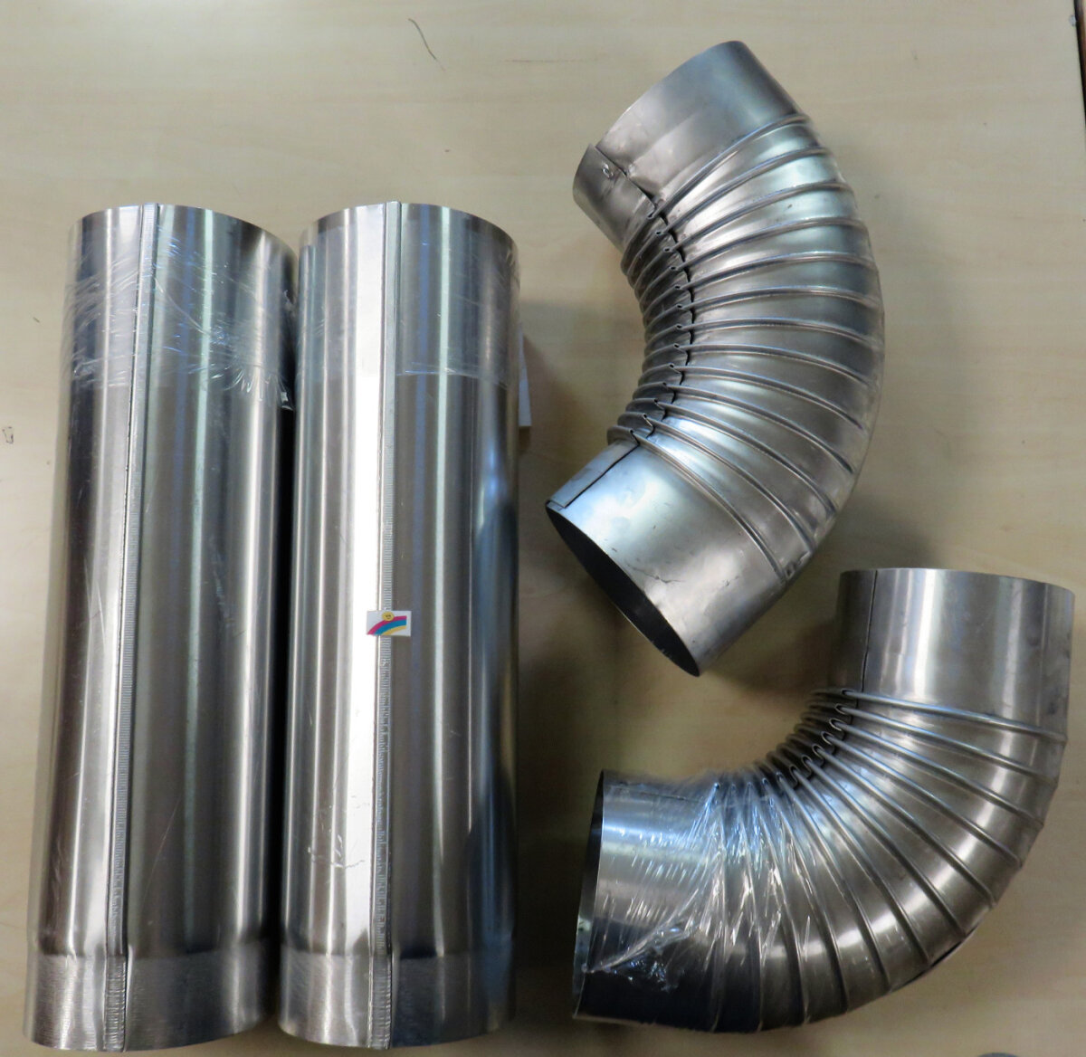 Aluminium Abgasrohr Set 2 Bogen + 2 Rohre DN 110, 39,90 €