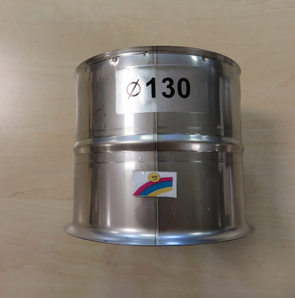 Aluminium Abgas Wandfutter / Wandhülse DN 130 mm doppelt