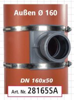Airfit Sattel-Abzweig DN 160/50 für alle Rohrtypen