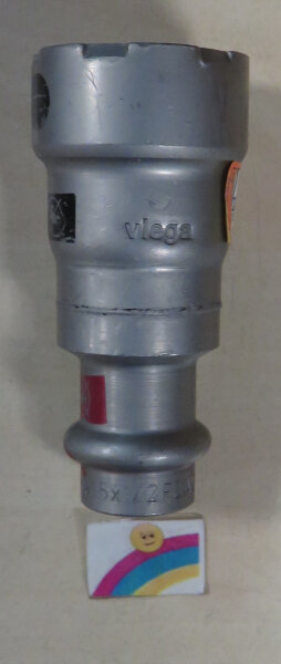 Viega Megapress Problemlöser Übergangsstück mit SC 4213 in 1/2Zollx15mm Stahl Zn-Ni besch.