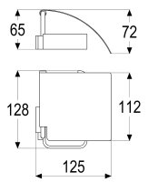 heinrichschulte Zubehör Bad gamma_400 Papierhalter WC Rollenhalter Toilettenpapierhalter