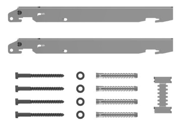 Kermi Schnellmontagekonsolen Set für Typ 11 - 33 Bauhöhe 300 mm weiss