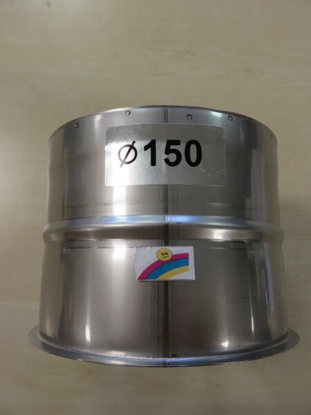 Aluminium Abgas Wandfutter / Wandhülse DN 150 mm doppelt