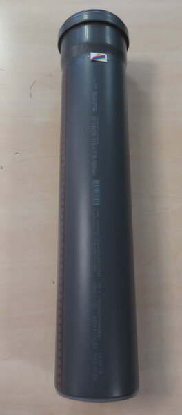 HTsafe Rohr 500 mm DN110 mit 1 Muffe, mit Dichtring HTEM