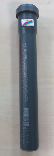 HTsafe Rohr 250 mm DN40 mit 1 Muffe, mit Dichtring HTEM