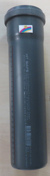 HTsafe Rohr 250 mm DN75 mit 1 Muffe, mit Dichtring HTEM Schallschutz 21dB