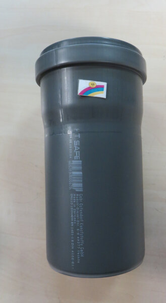 HTsafe Rohr 150 mm DN110 mit 1 Muffe, mit Dichtring HTEM Schallschutz 21dB