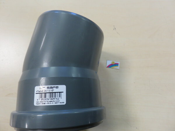 HTsafe Bogen 15° Grad DN110 mit Dichtring HTB