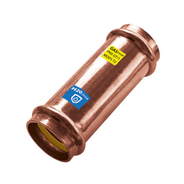 Frabo Gas - Wasser Kombifitting Pressfitting V Kontur Schiebemuffe 18 mm - 5 Stück