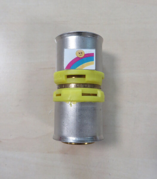 Fränkische Alpex Gas Fitting Pressfitting Kupplung 32 x 32 mm Messing F Kontur